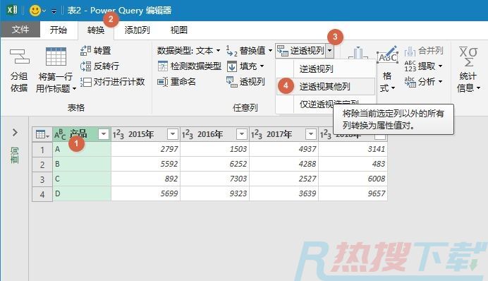 excel图表帮你轻松转换数据表格式(图4)