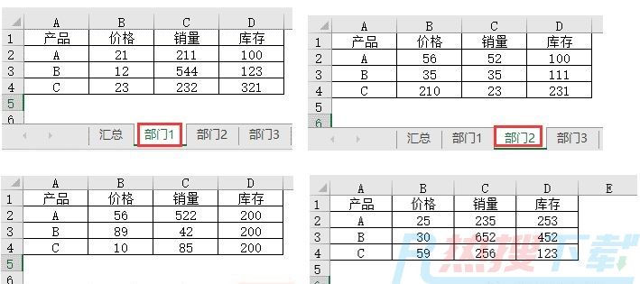 VLOOKUP函数实现多表数据合并查询(图1)