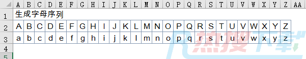 利用excel公式自动生成字母序列(图1)
