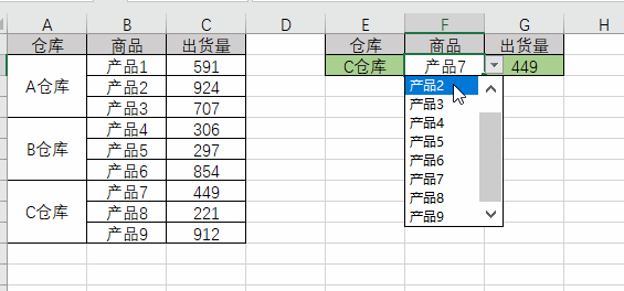 Excel合并单元格的数据查询(图2)
