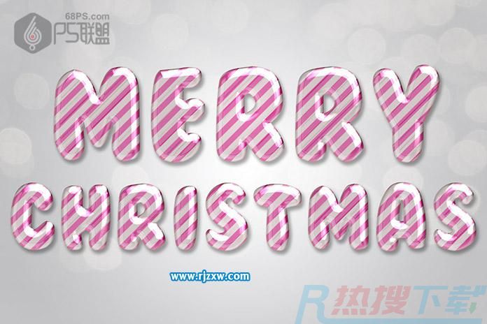 设计糖果色效果字体教程(图1)